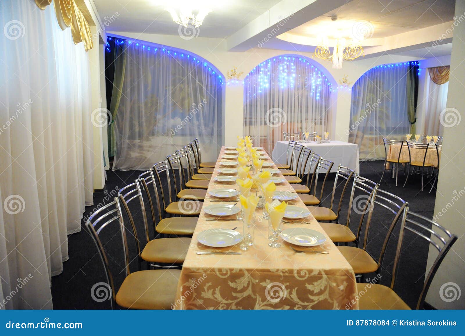 Small Budget Cheap Banquet Hall Stock Photo Image Of