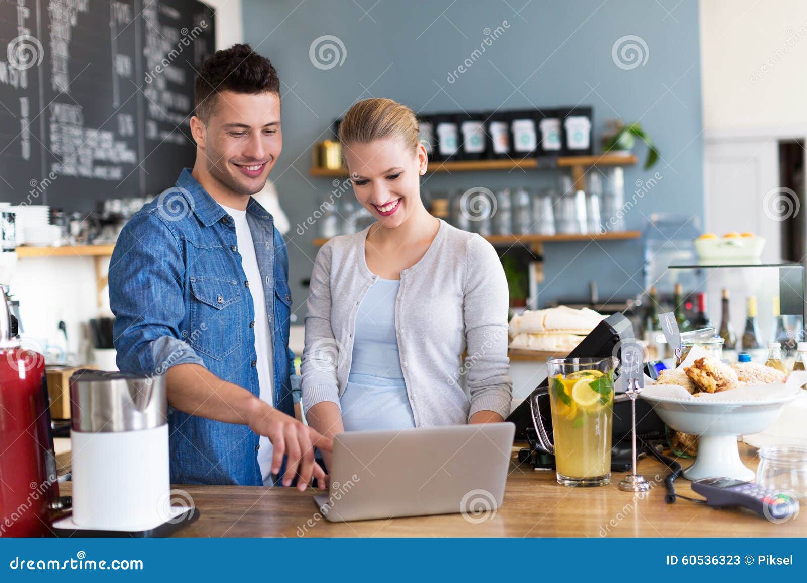 small business owners in coffee shop