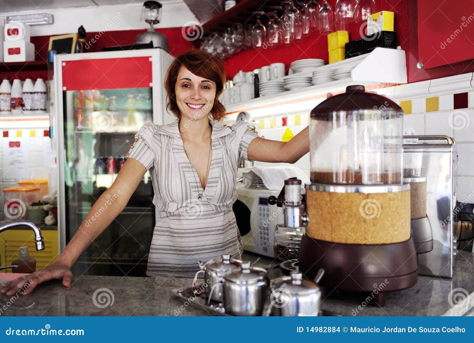 small business: proud owner or waitress