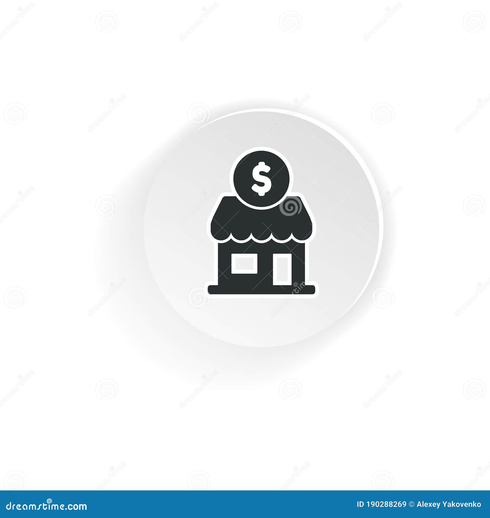 small business shop icon flat. store expenditure.  on a white background. eps 10