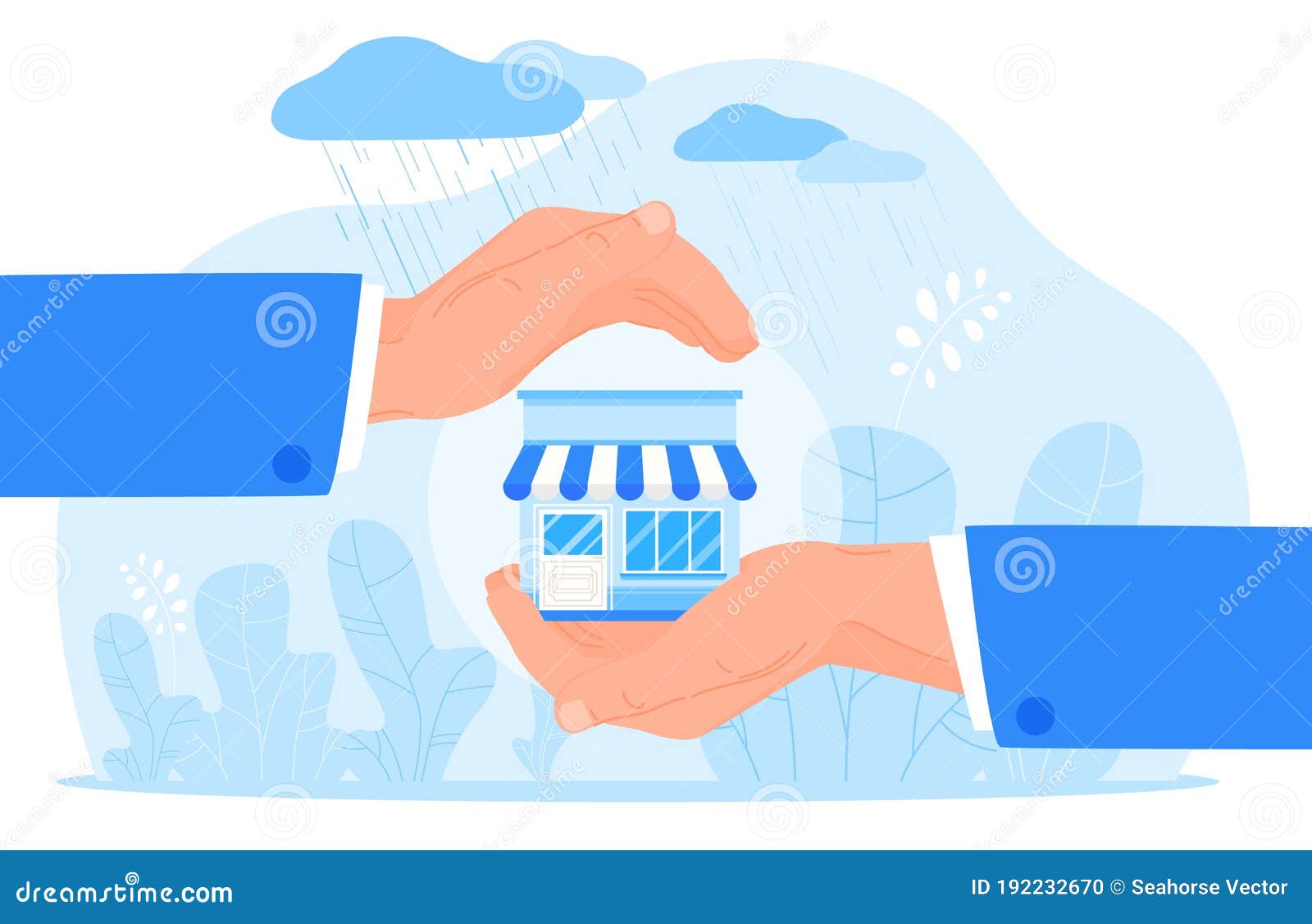 Small Business Support Protection Vector Illustration, Cartoon Flat Human  Hands Holding Business Building, Protecting Stock Vector - Illustration of  helping, help: 192232670