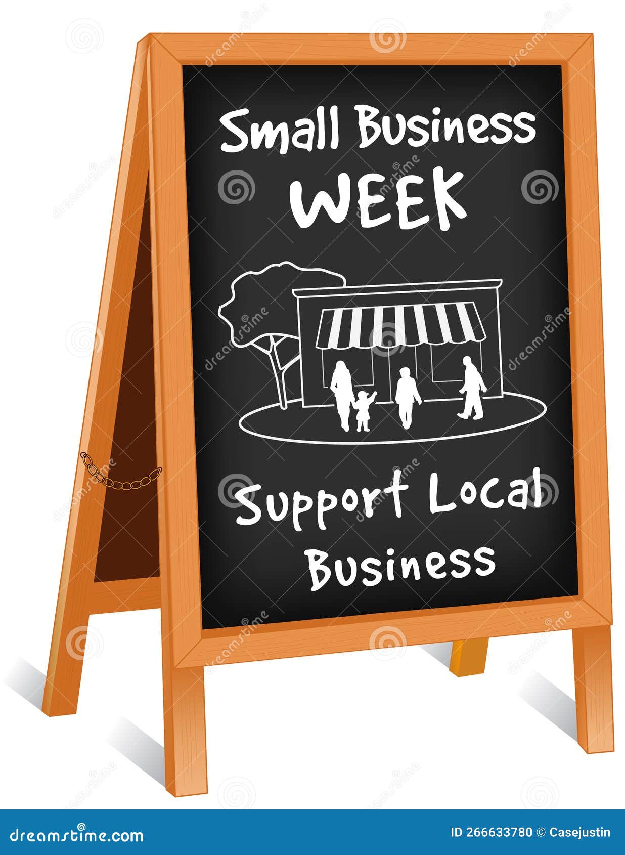 small business week, advertising sidewalk sign, folding easel