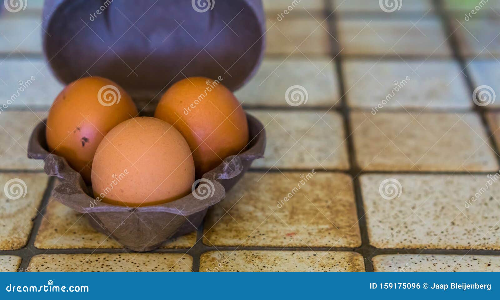 Small Case of Three Chicken Eggs, Healthy Source of Protein, Popular