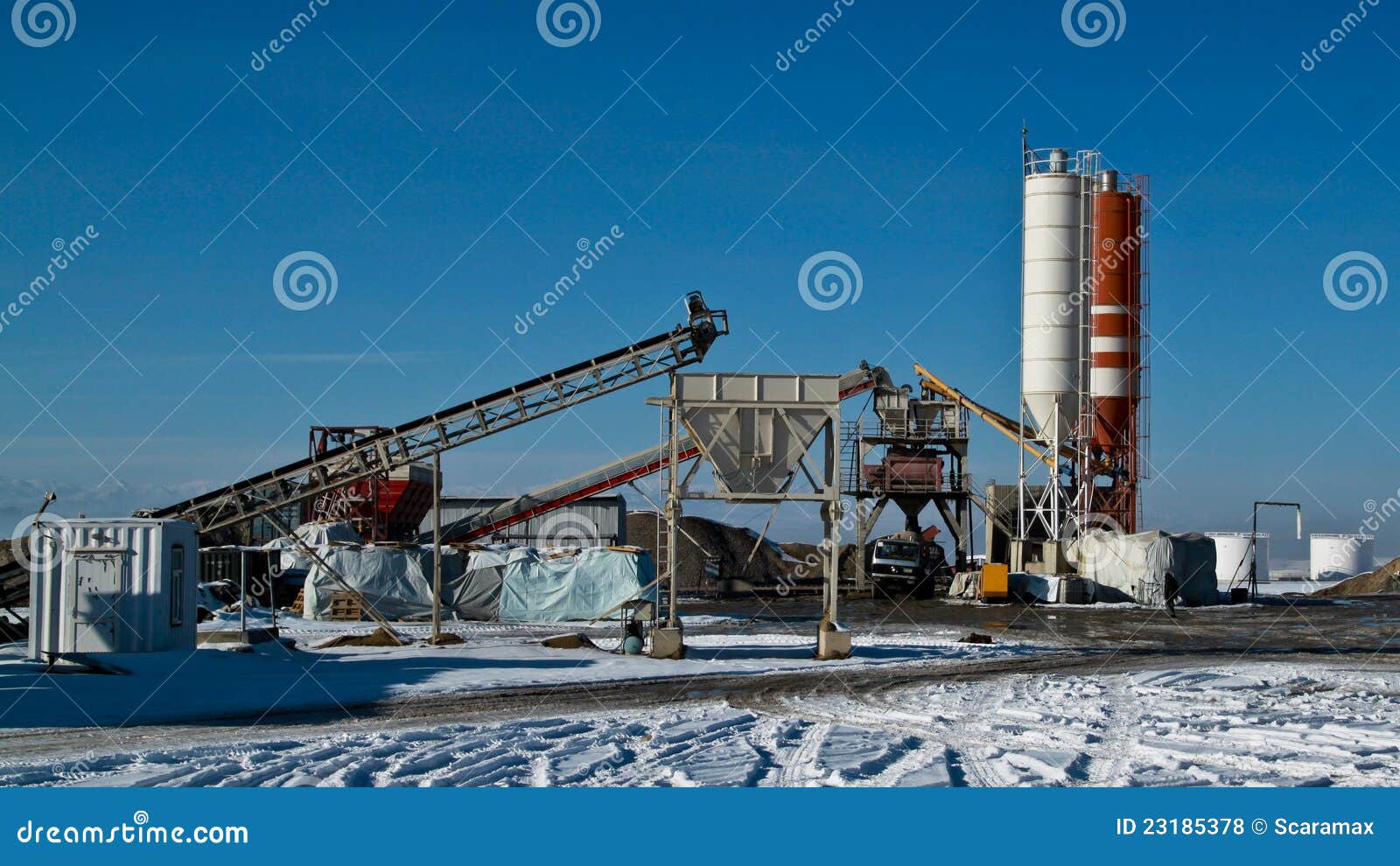 Small Cement Factory stock photo. Image of heap, conveyor - 23185378