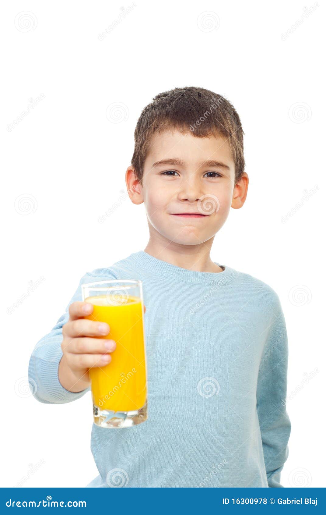 Small Child Offering Orange Juice Stock Photo Image of beauty, casual