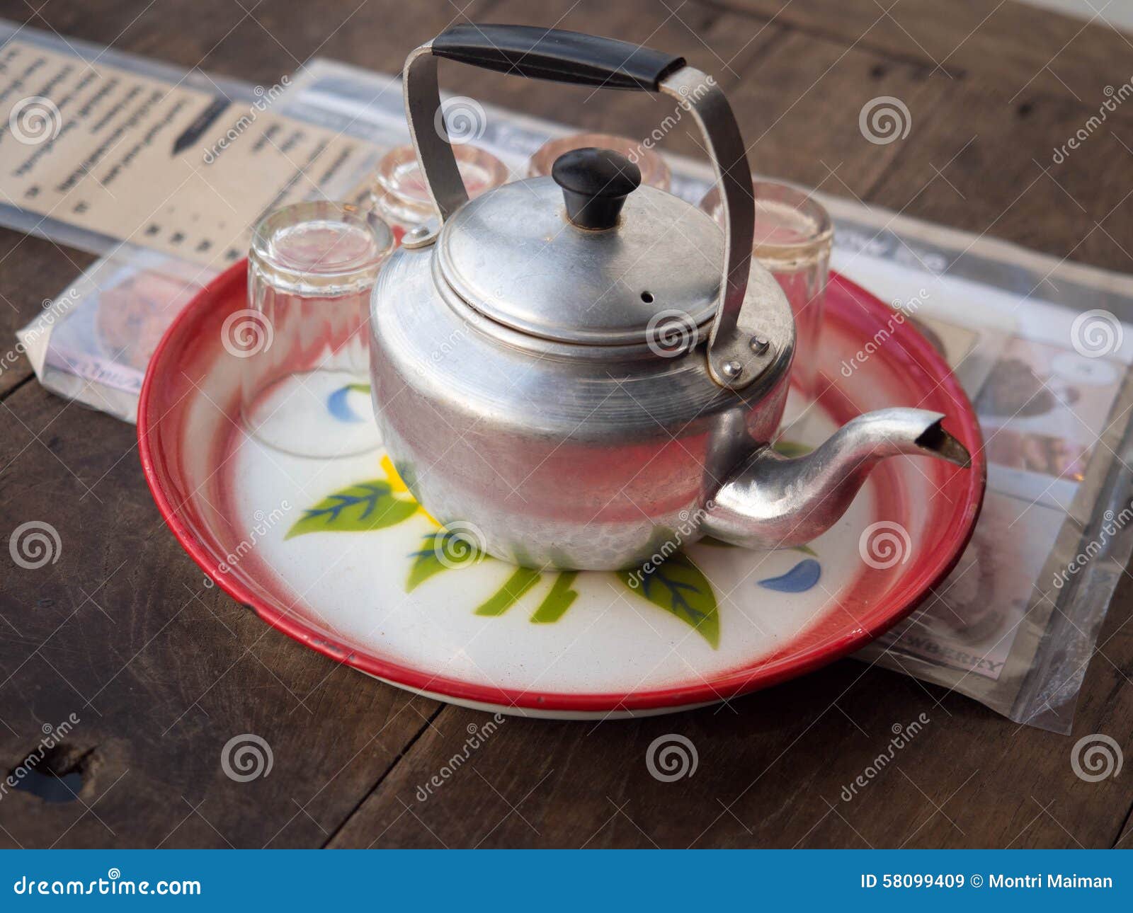 Small Classic of Vintage Metal Kettle. Stock Image Image of kettle