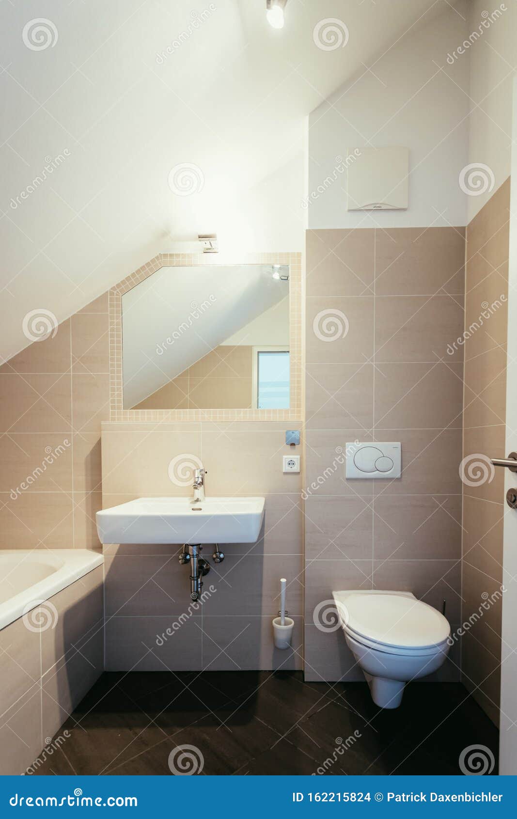 Small Clean Modern Bathroom In An Apartment Stock Photo Image Of Improvement Sink 162215824