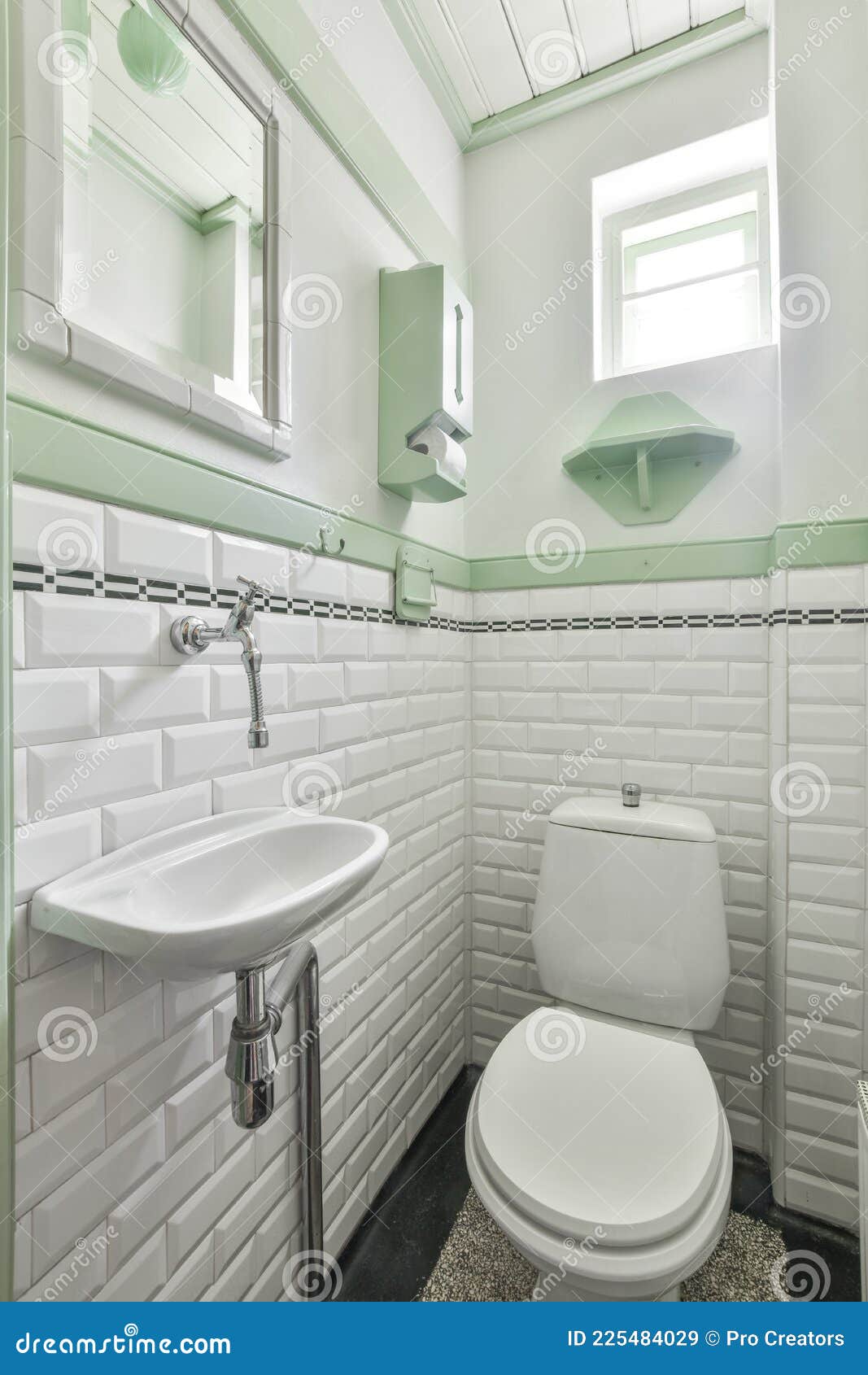 Small clean washroom stock image. Image of empty, design 225484029