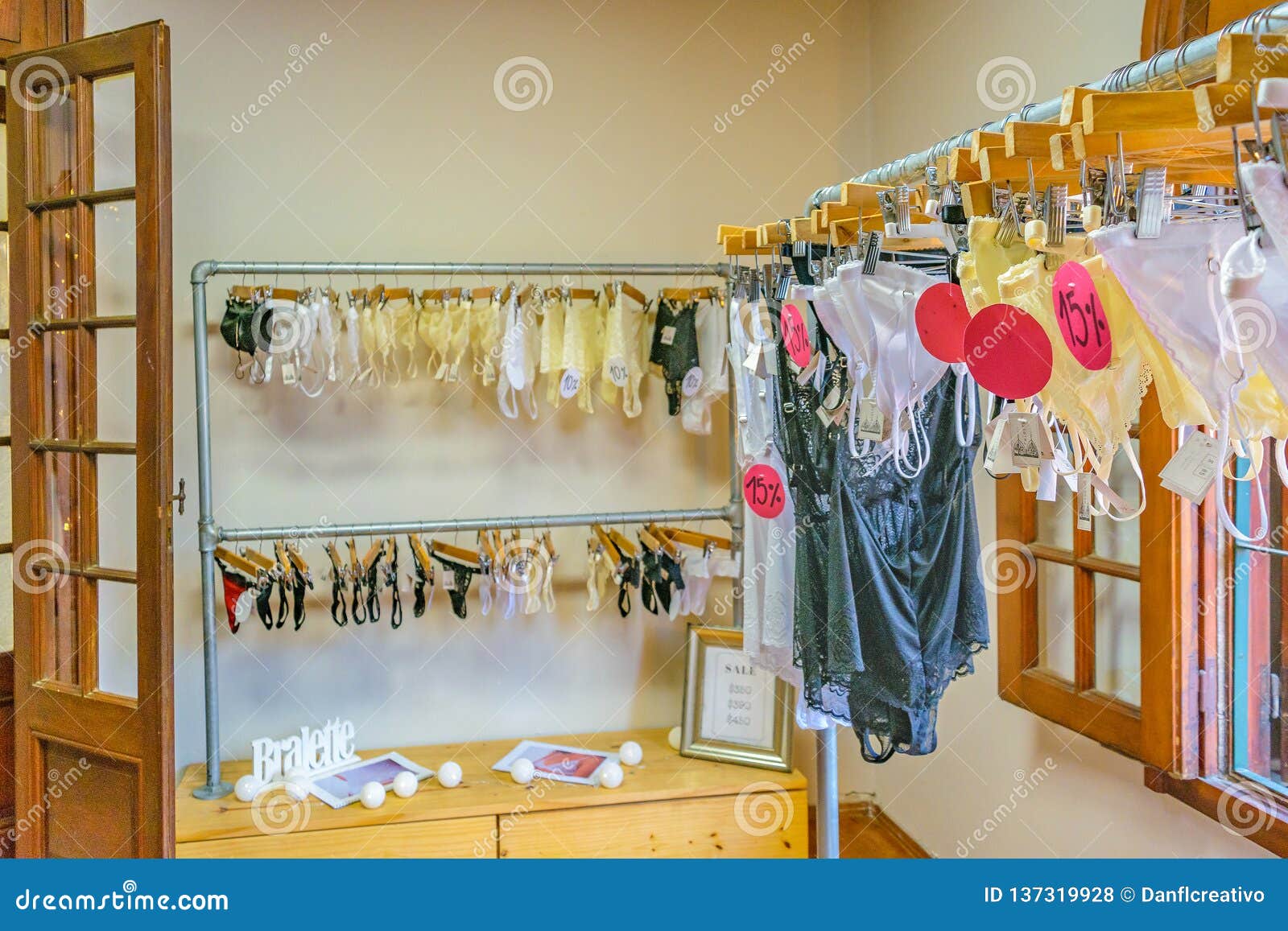 Small Clothing Store Business Interior View Editorial Stock