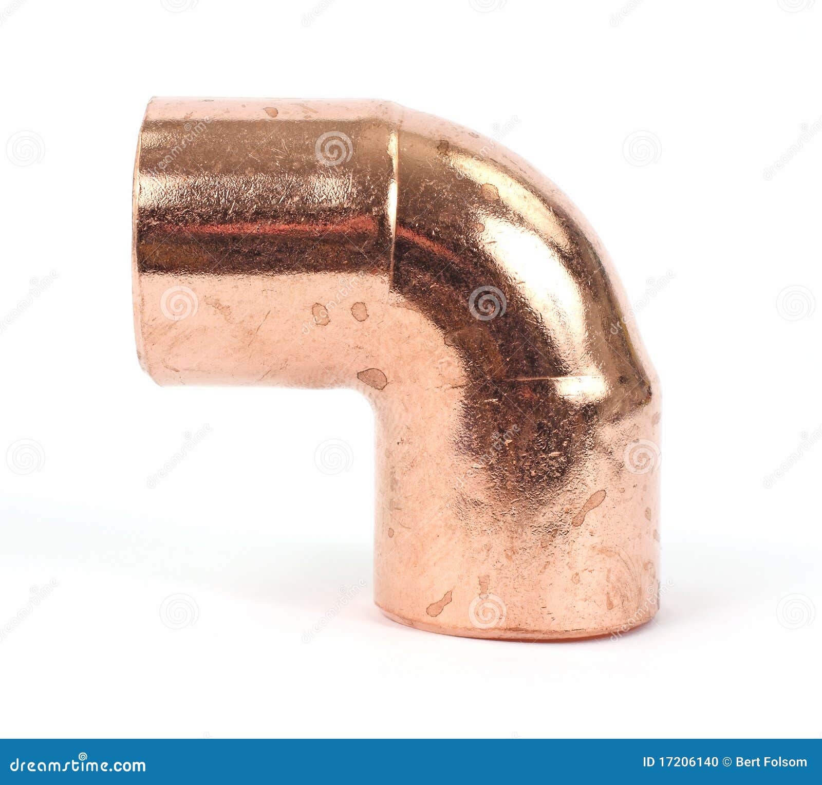 Small copper pipe fitting stock photo. Image of fixture 17206140