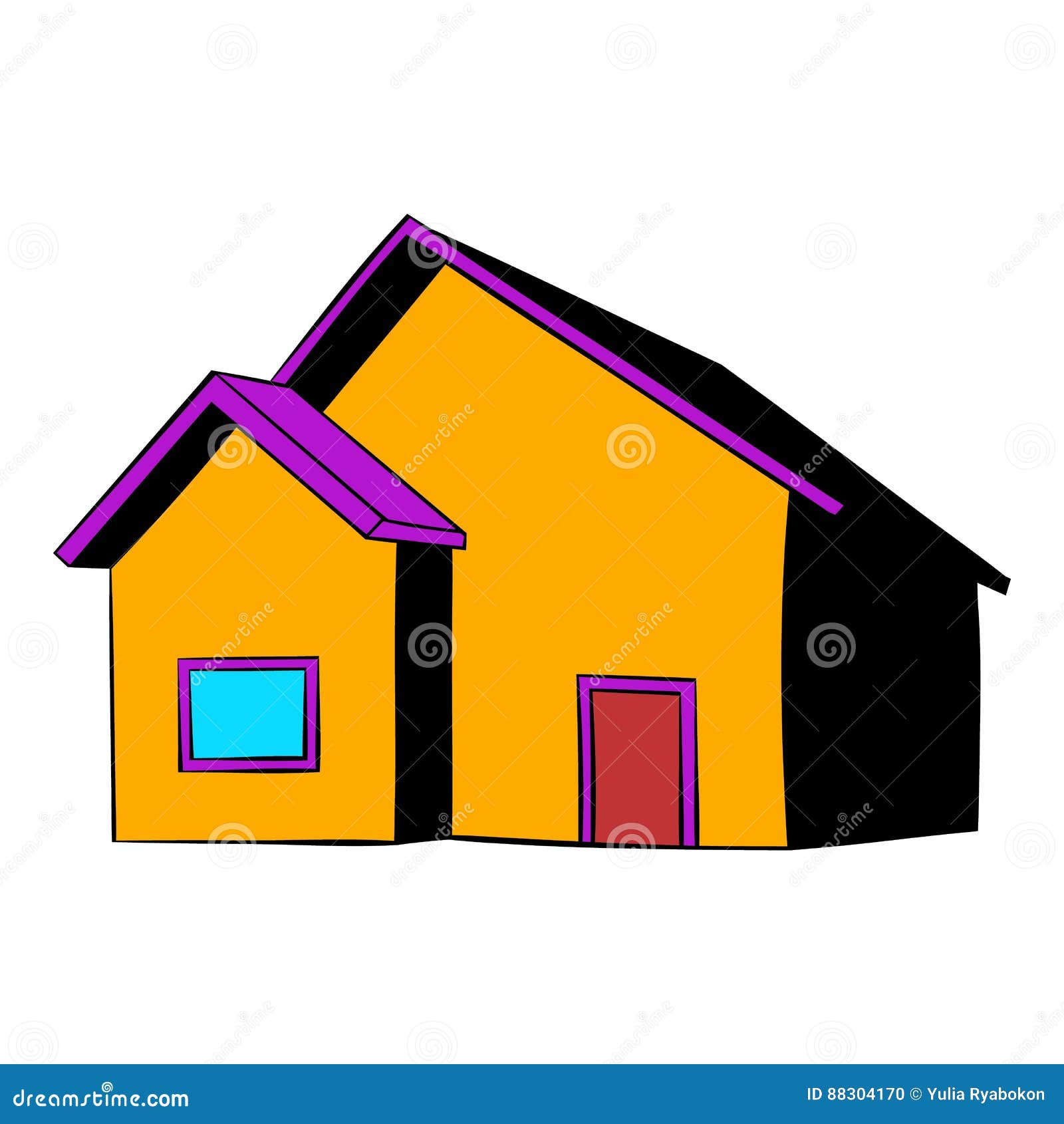 Small Cottage Icon, Icon Cartoon Stock Vector - Illustration of