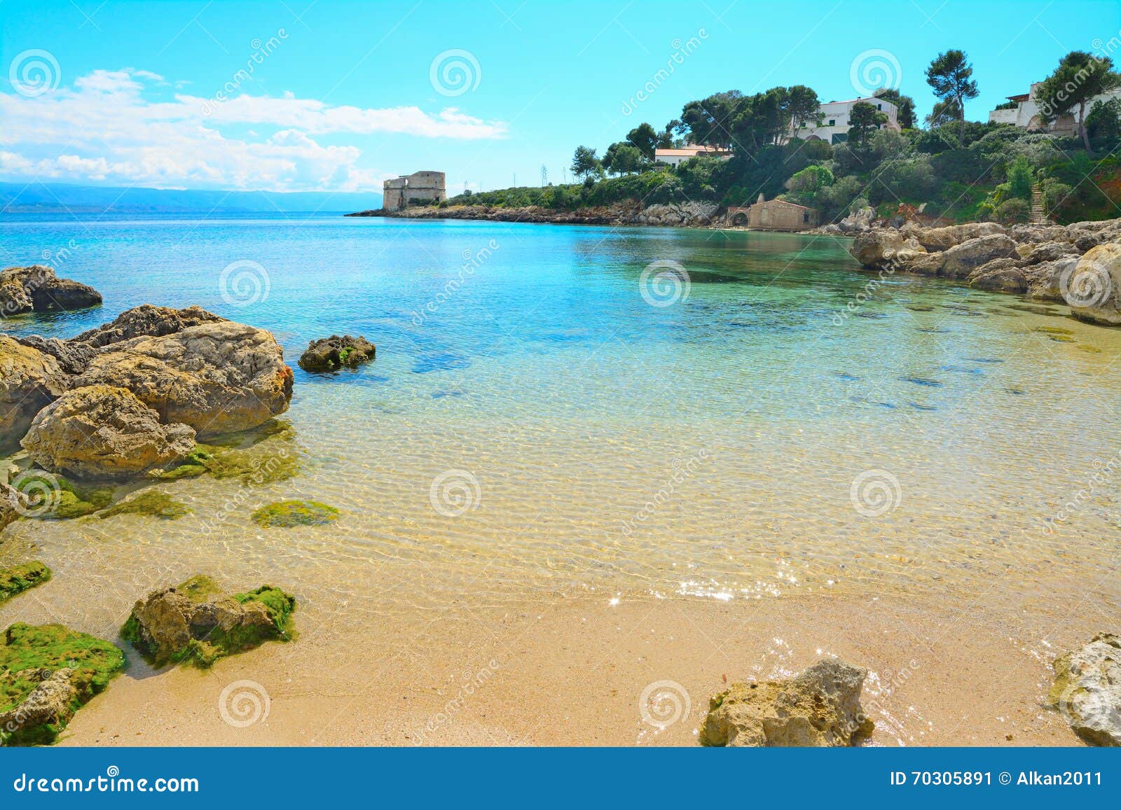 Small cove in Sardinia stock image. Image of shoreline 70305891