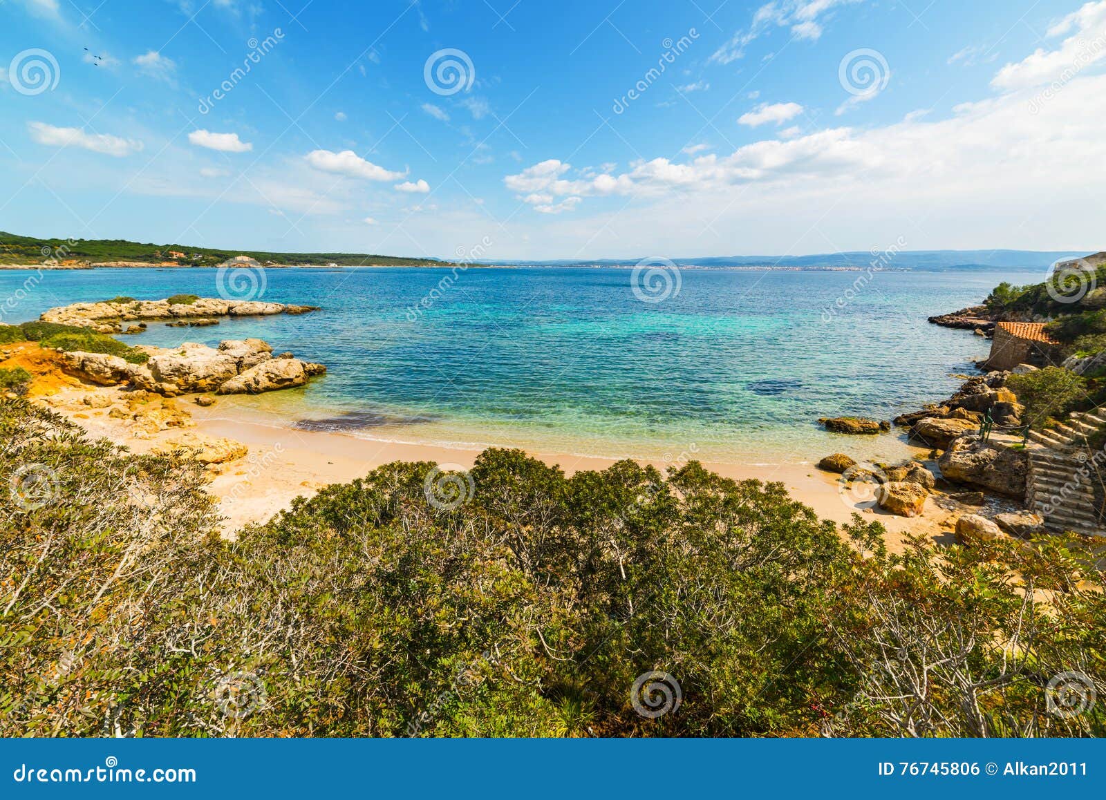 Small cove in Sardinia stock photo. Image of coast, shoreline 76745806
