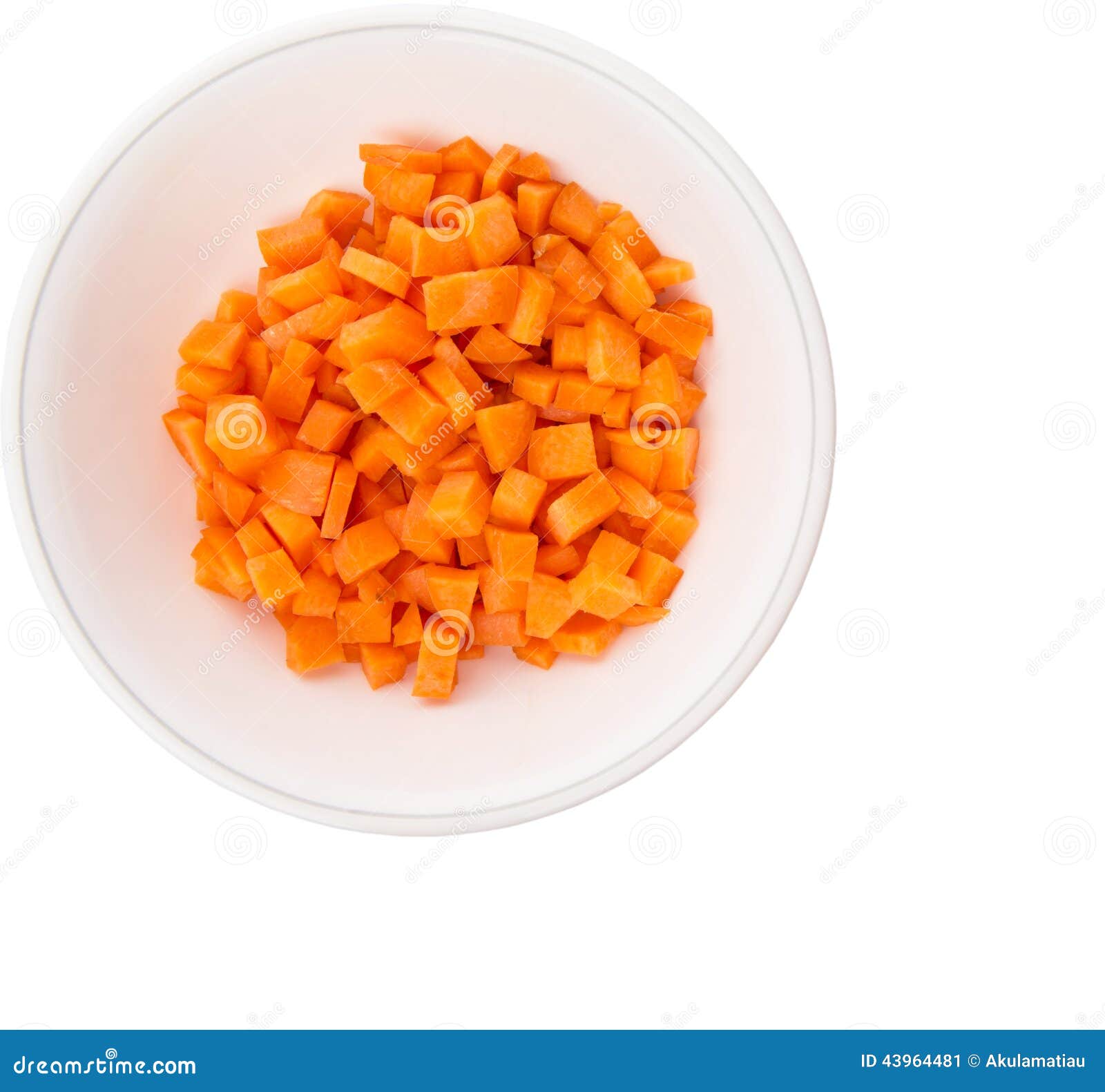 Small Dice Cut Carrot III stock image. Image of isolated 43964481