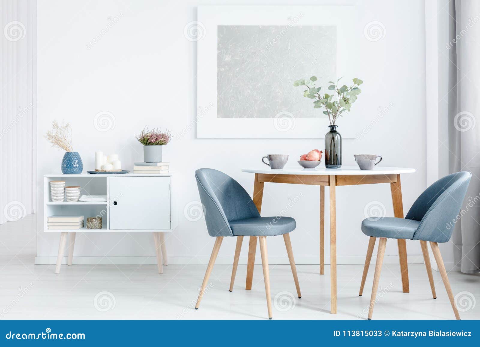 Small Dining Table With Chairs Stock Image Image Of Gray