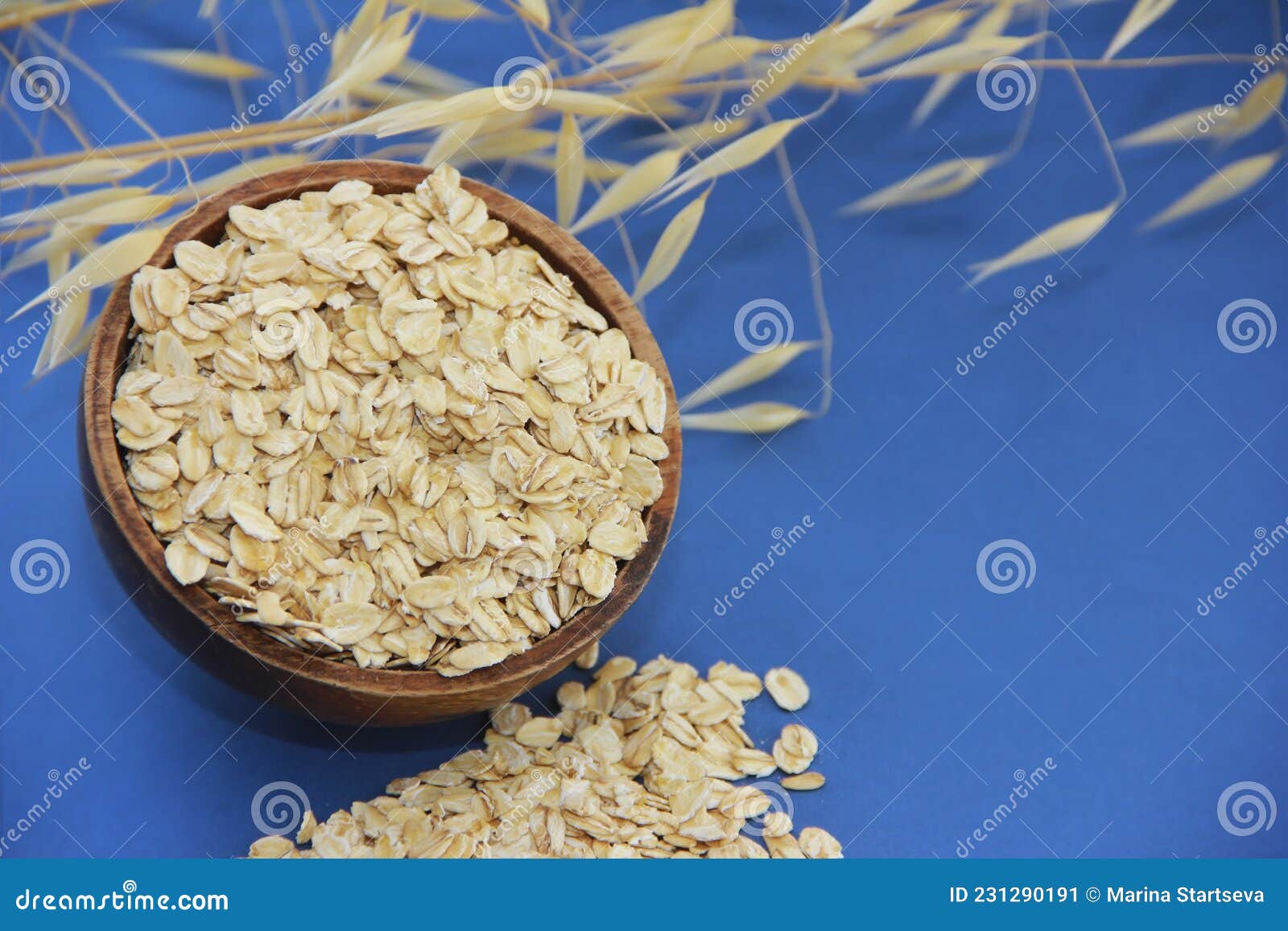 Small Dry Oat Flakes for Dietary Nutrition Stock Image Image of