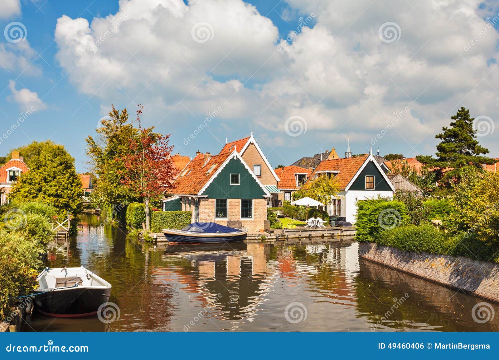 The Small Dutch Village of Hindeloopen Stock Photo - Image of home ...