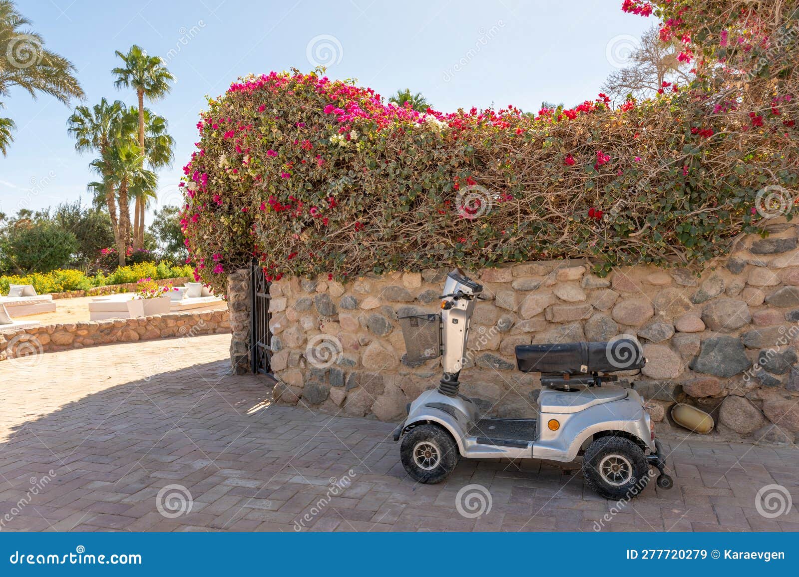 Small Electric Car Ready To Use in Hotel Editorial Stock Image Image