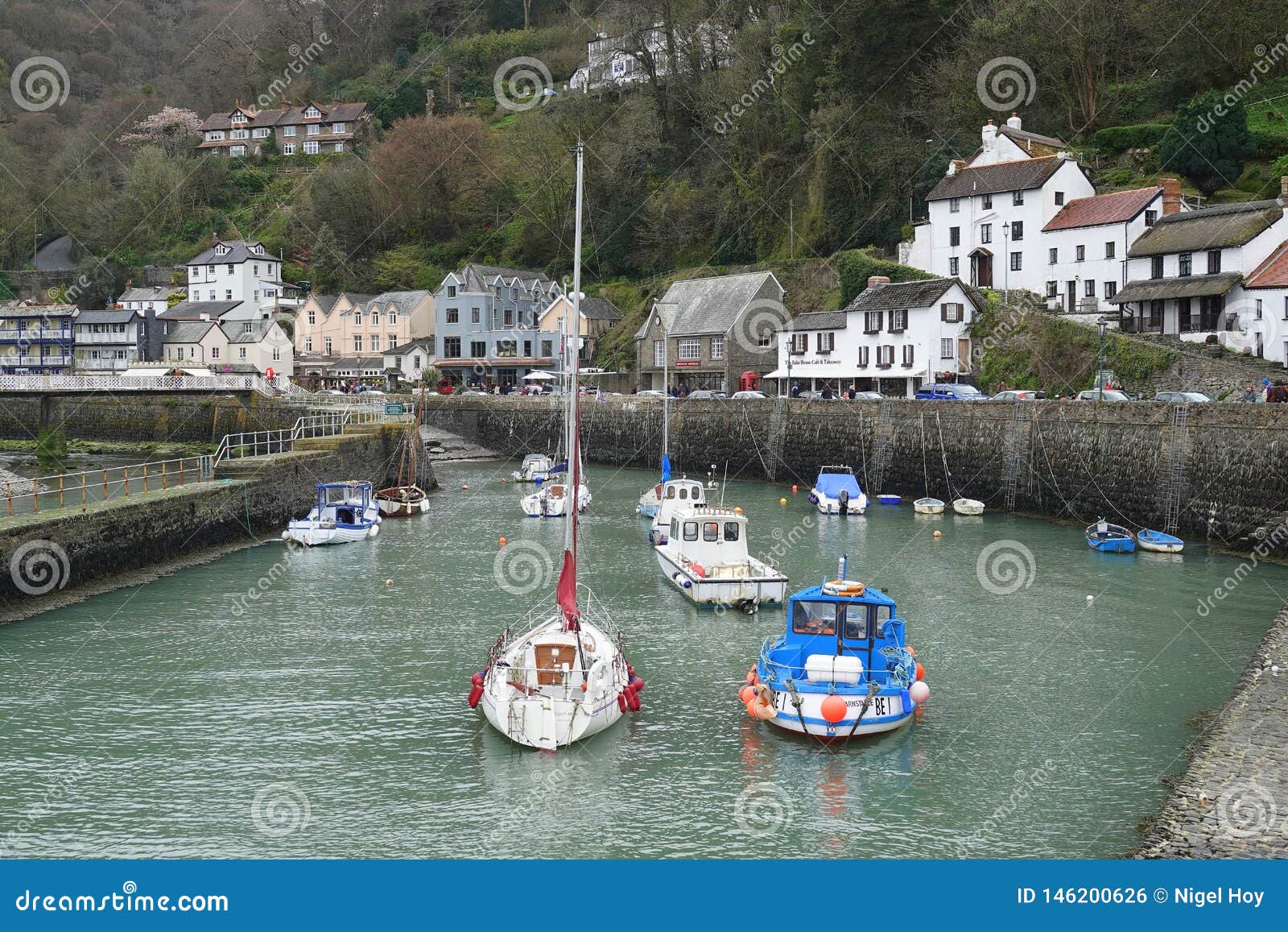 Small English Harbour And Fishing Boats Editorial Photo Image Of