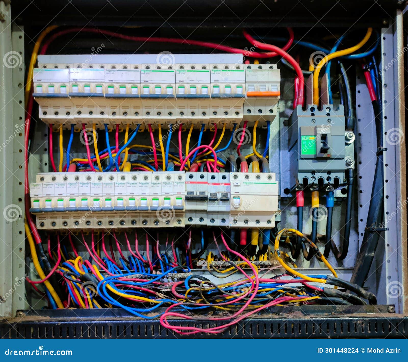 A Small Fire Occurred of a Row of Various Types of Electrical Relays
