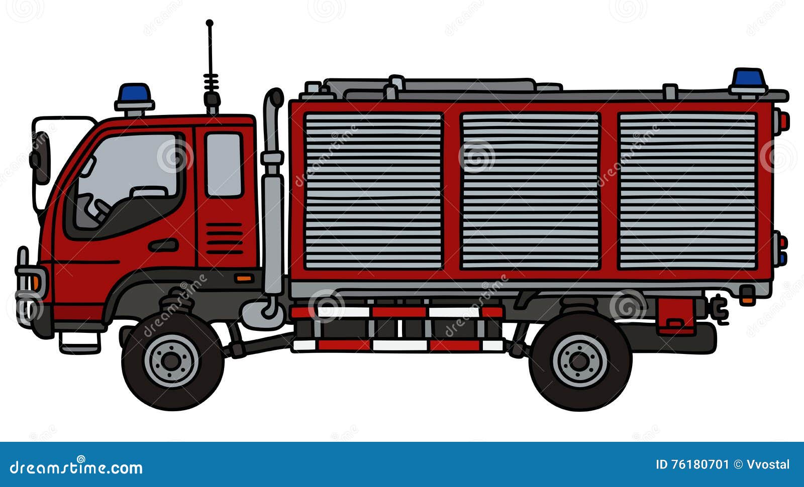 small fire truck stock vector illustration of patrol 76180701