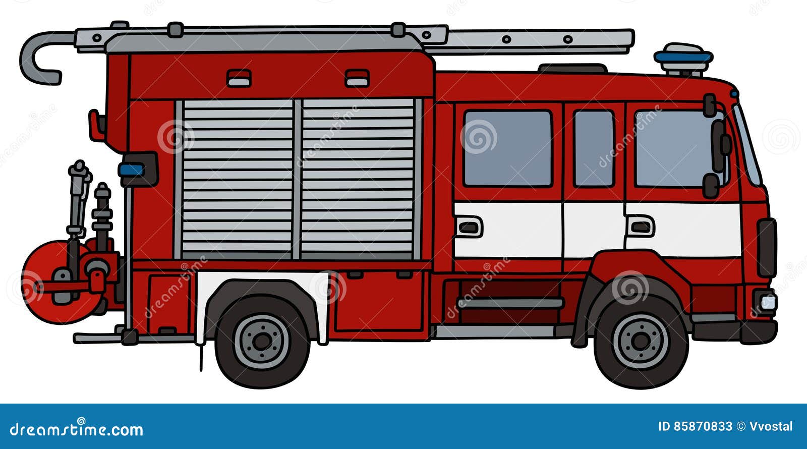 Small fire truck stock vector. Illustration of rescue - 85870833