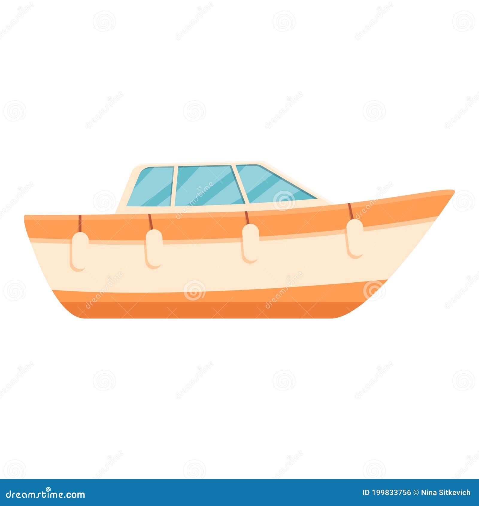 Small Fishing Boat Icon, Cartoon Style Stock Vector - Illustration of  fishing, outdoors: 199833756