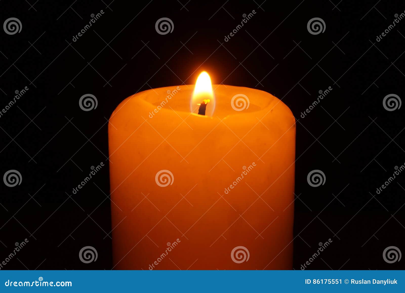 Small Flame of Burning Candle Stock Image Image of burning, light