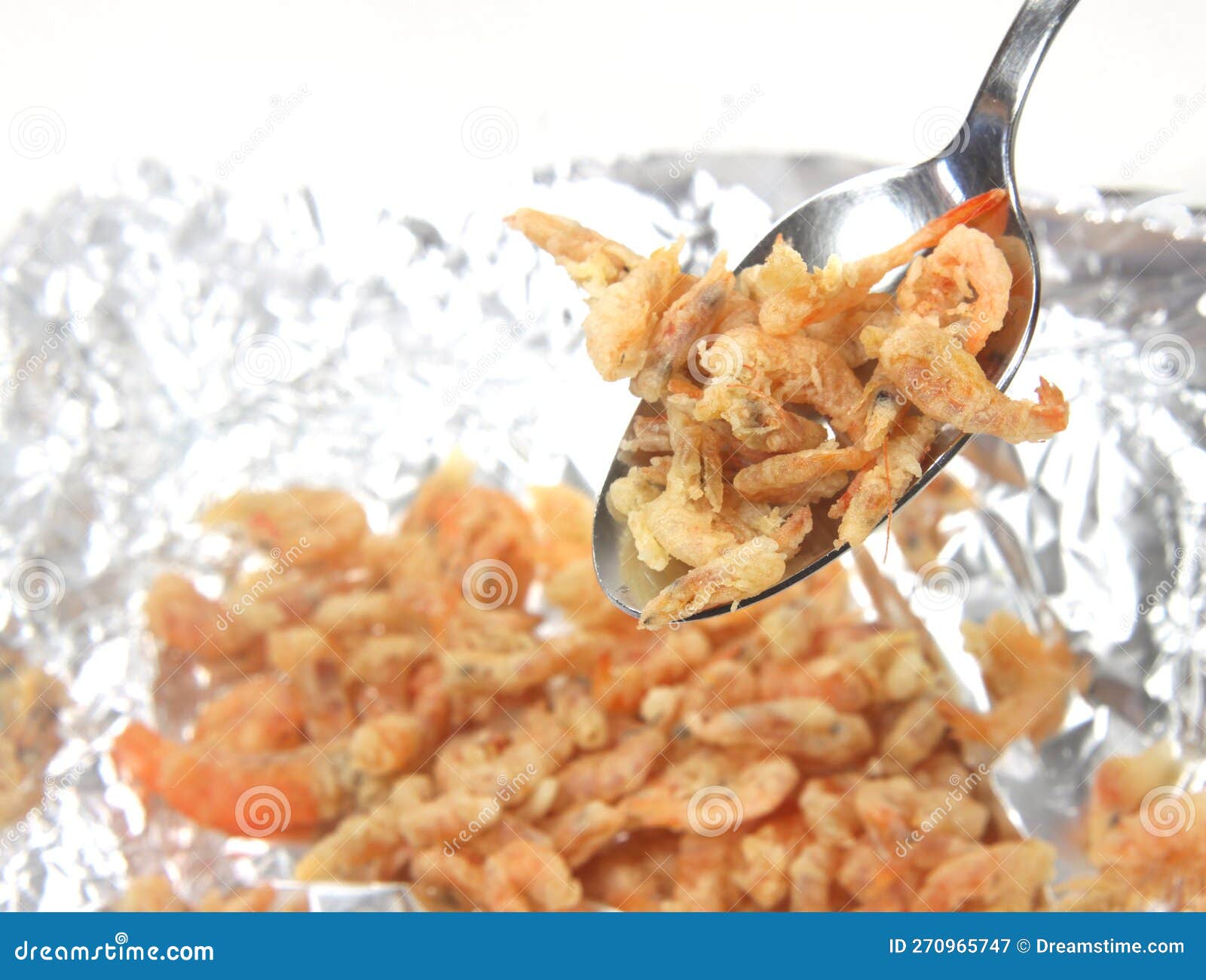 Small Fried Shellfish Small Freshwater Shrimp- Stock Image - Image of
