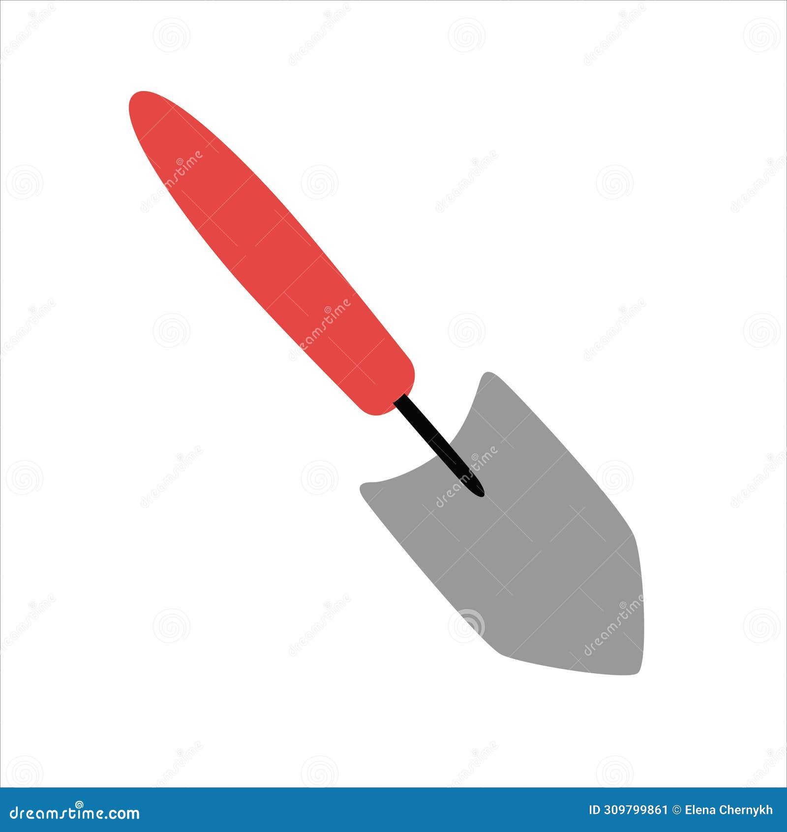 Small Garden Shovel Icon, Trowel Doodle, Vector Illustration of ...