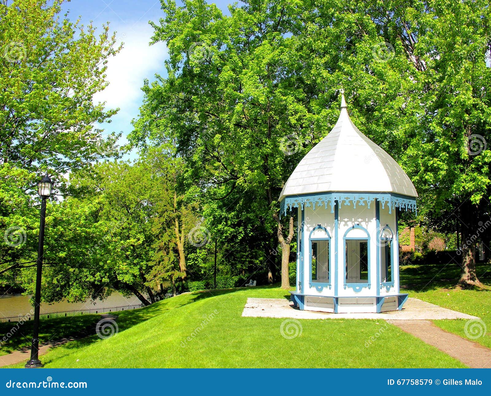 Small Gazebo in Park in Canada Stock Image Image of forest, site