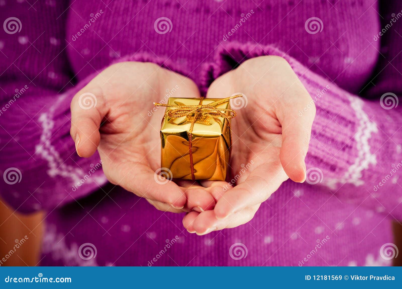 Small gift stock image. Image of xmas, holding, giving 12181569