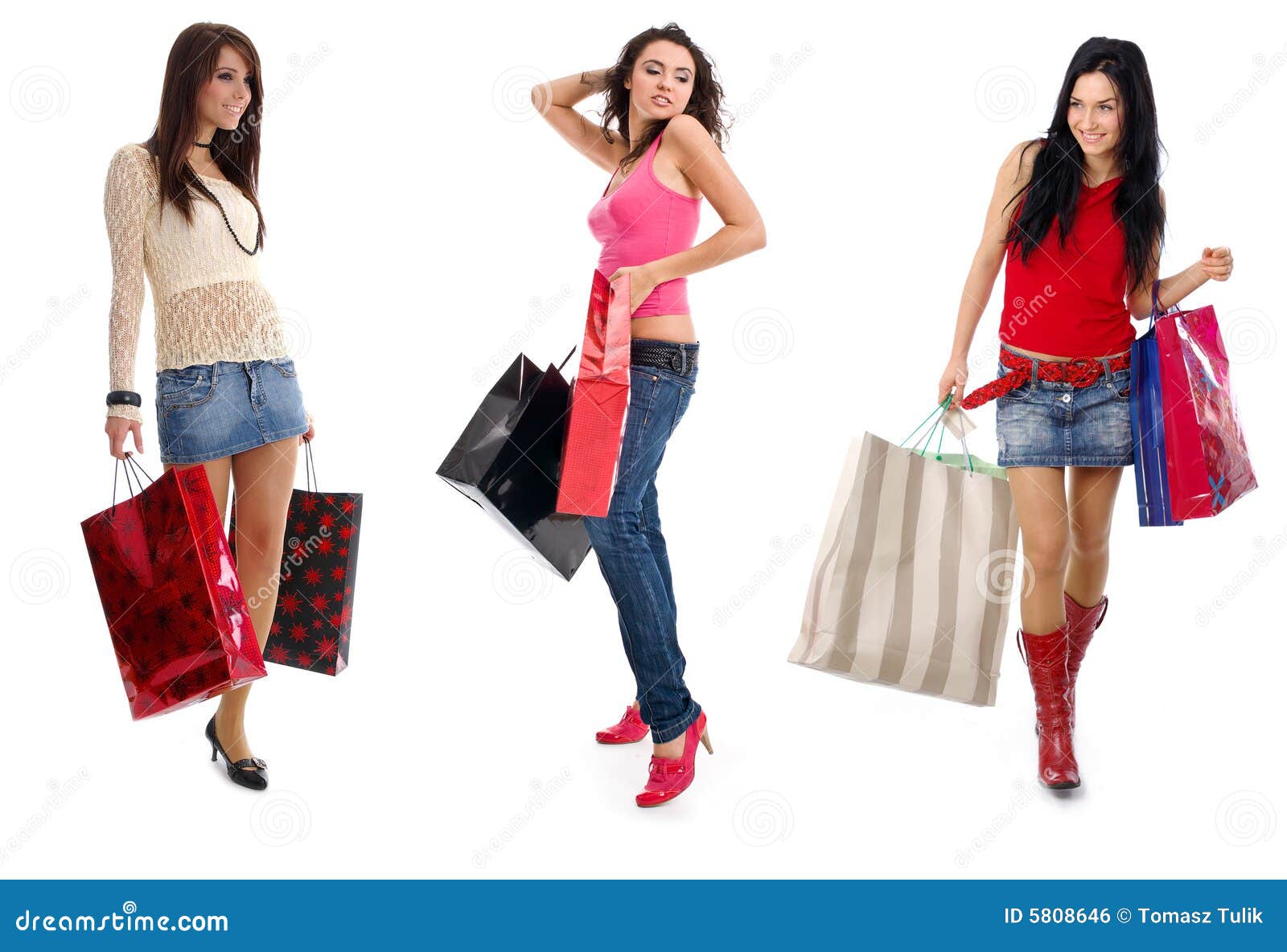 Small group shopping girl stock photo. Image of young 5808646