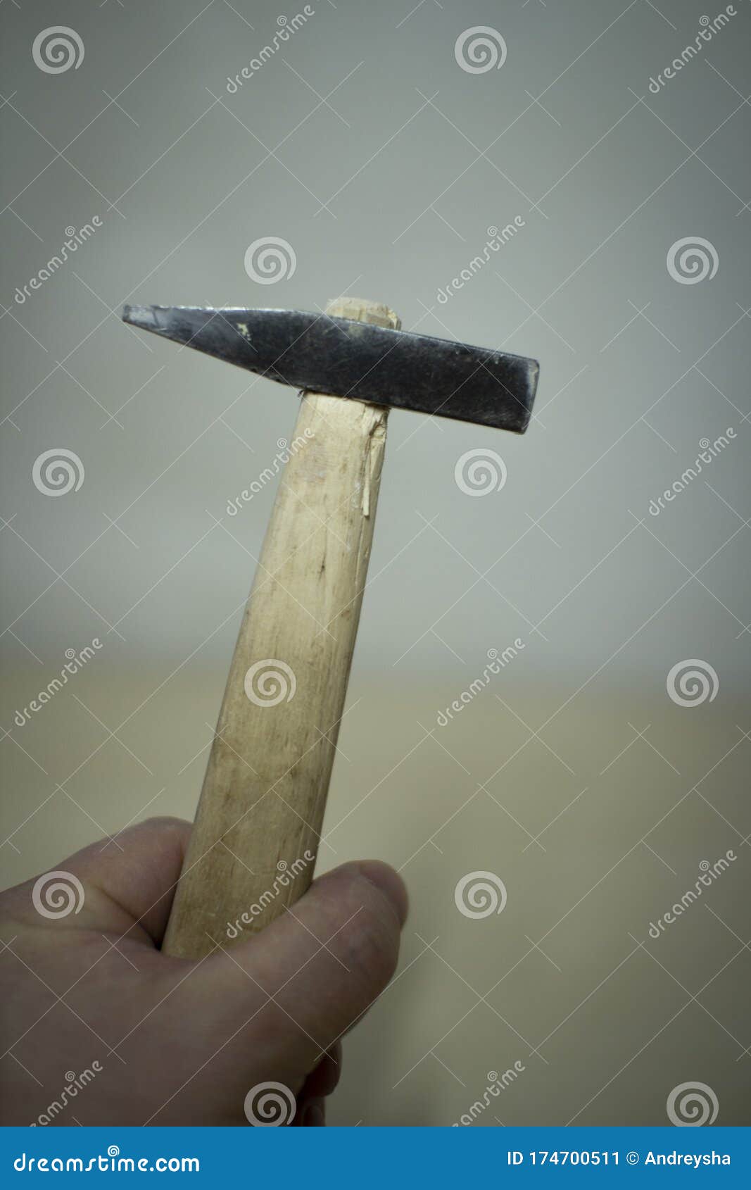 Hammer in Hand . the Concept of Carpentry. Joinery Stock Image Image
