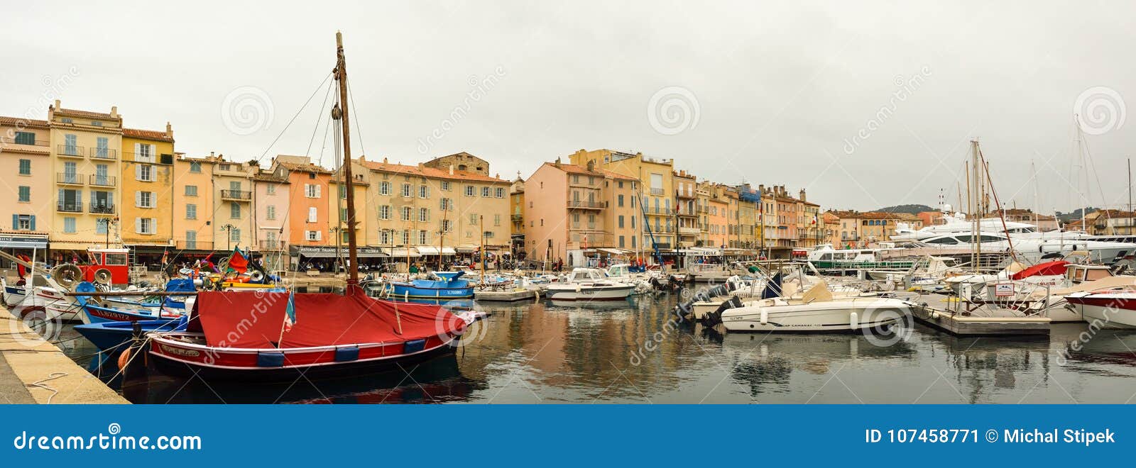 Small Harbor Full of Boats in City of Saint Tropez Editorial Photo ...