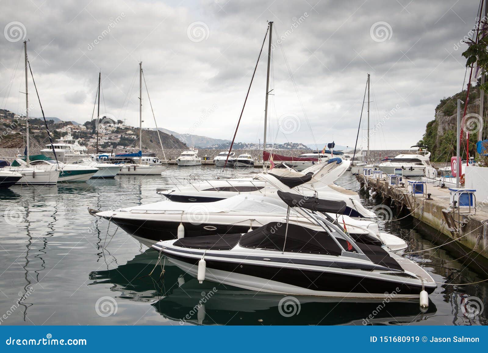 small  harbour in spain