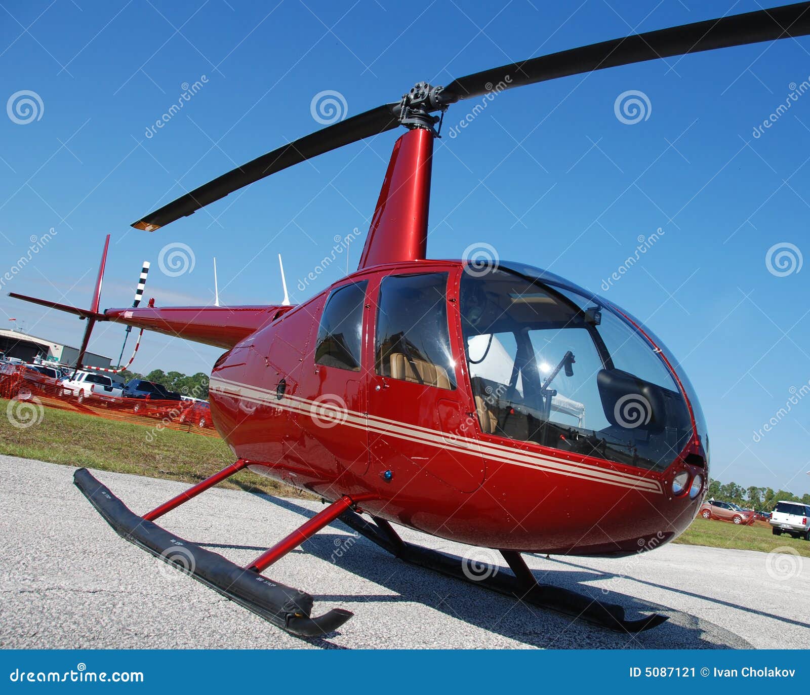 Small helicopter stock image. Image of closeup, private 5087121