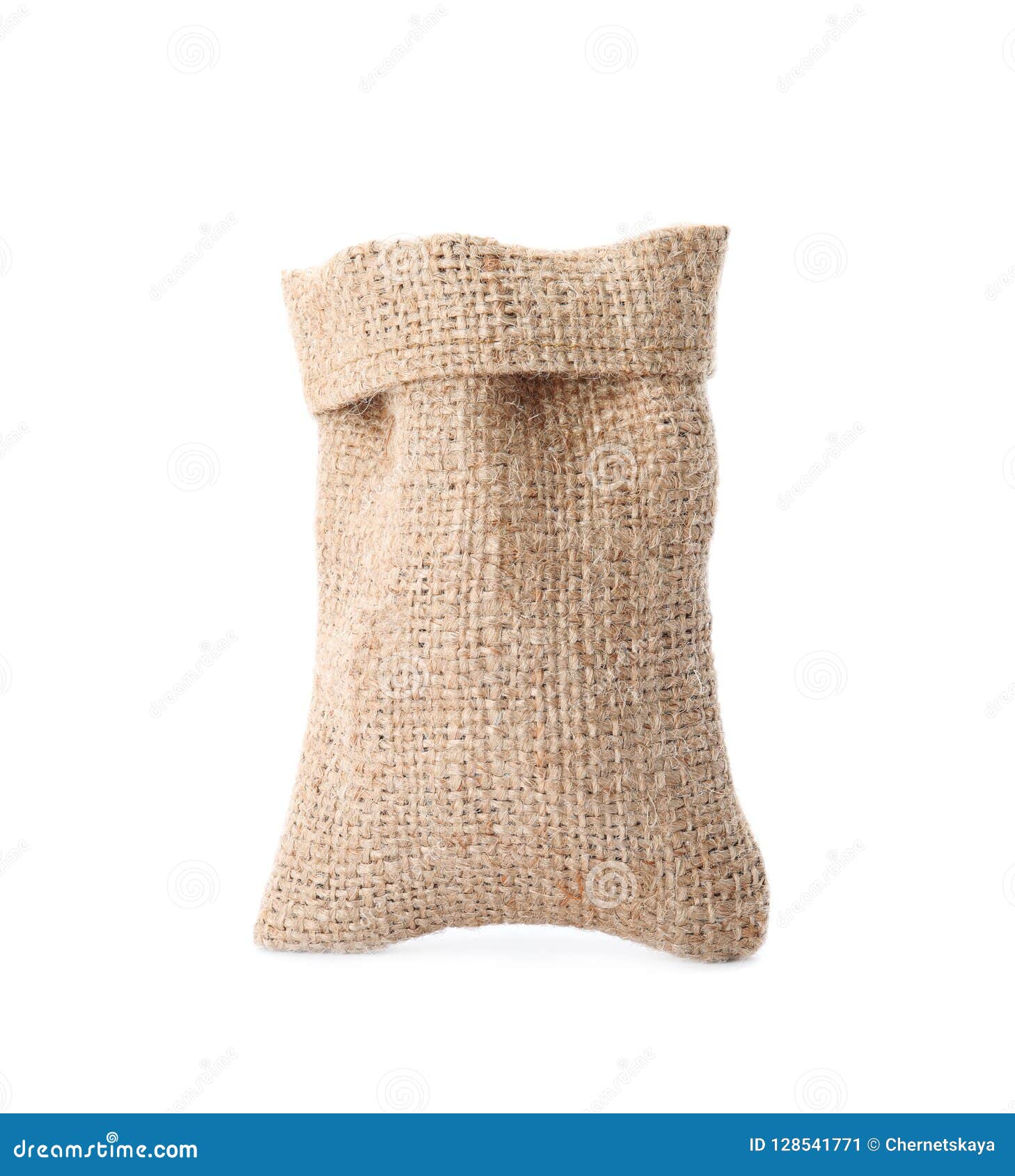 Small Hemp Bag on White Background Stock Image Image of small