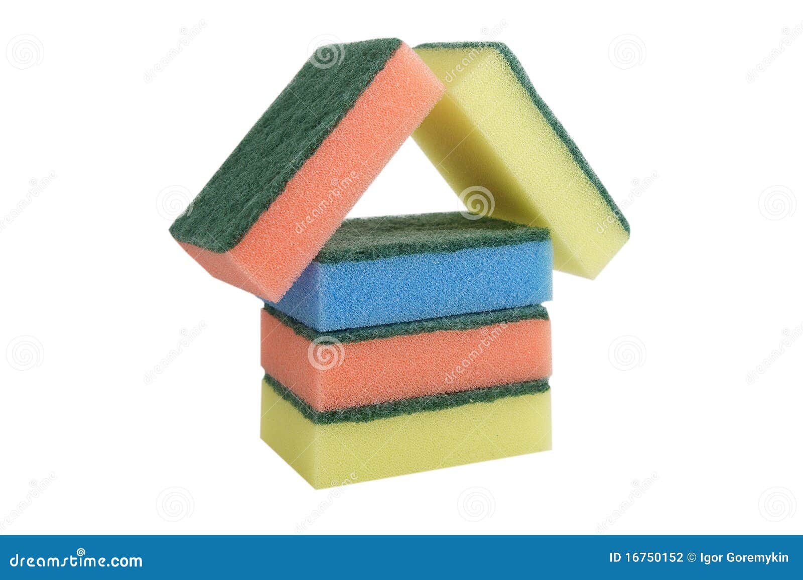 Small House from Kitchen Sponges Stock Photo Image of clear, isolated