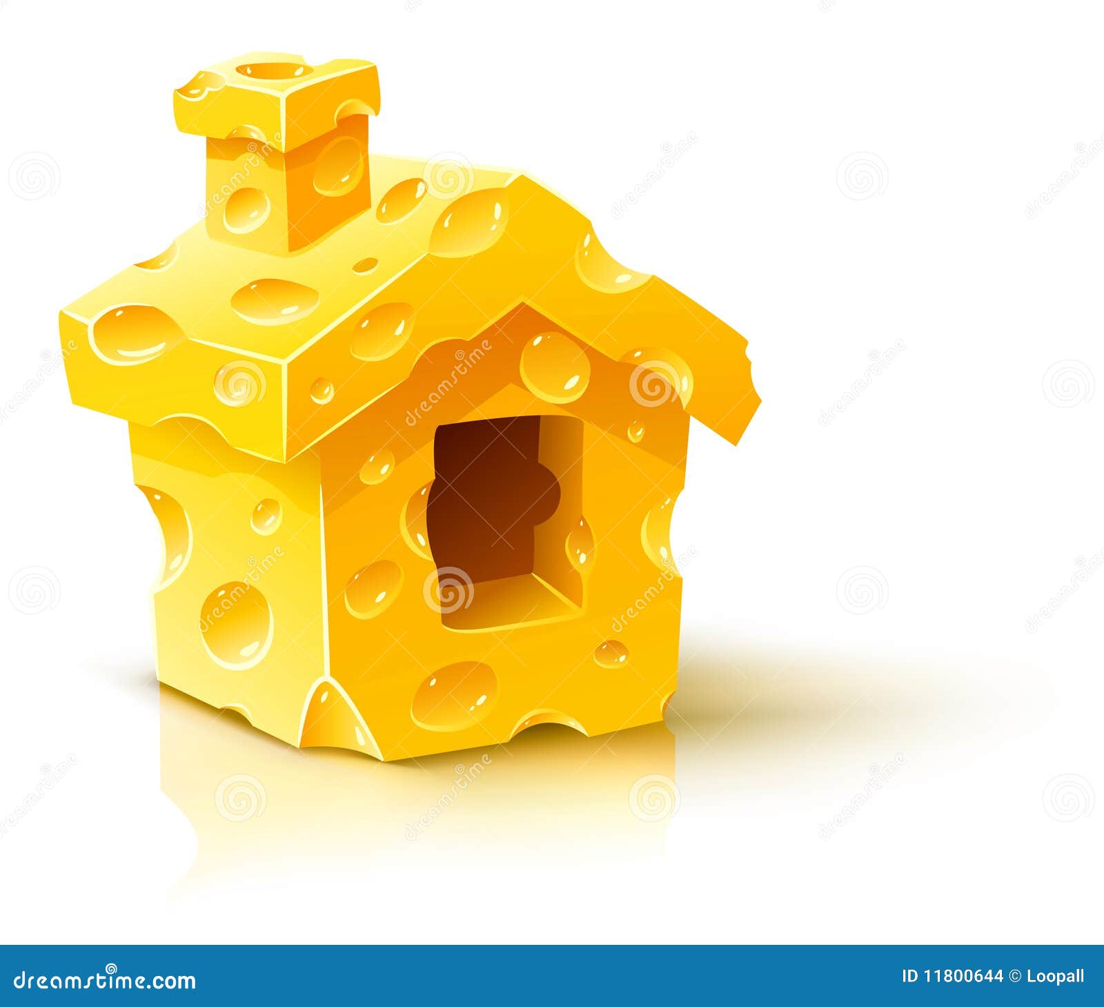 Small House Made Of Yellow Porous Cheese Stock Images Image 11800644