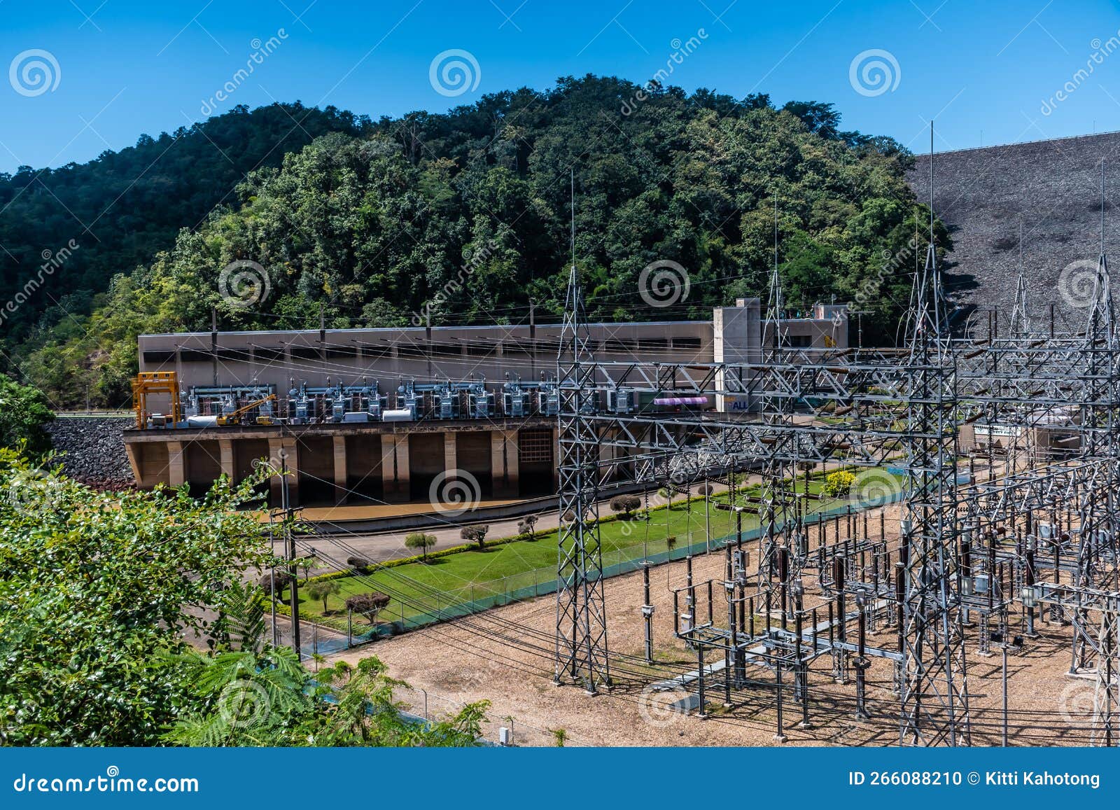 Small hydro power plant stock photo. Image of waterfall 266088210