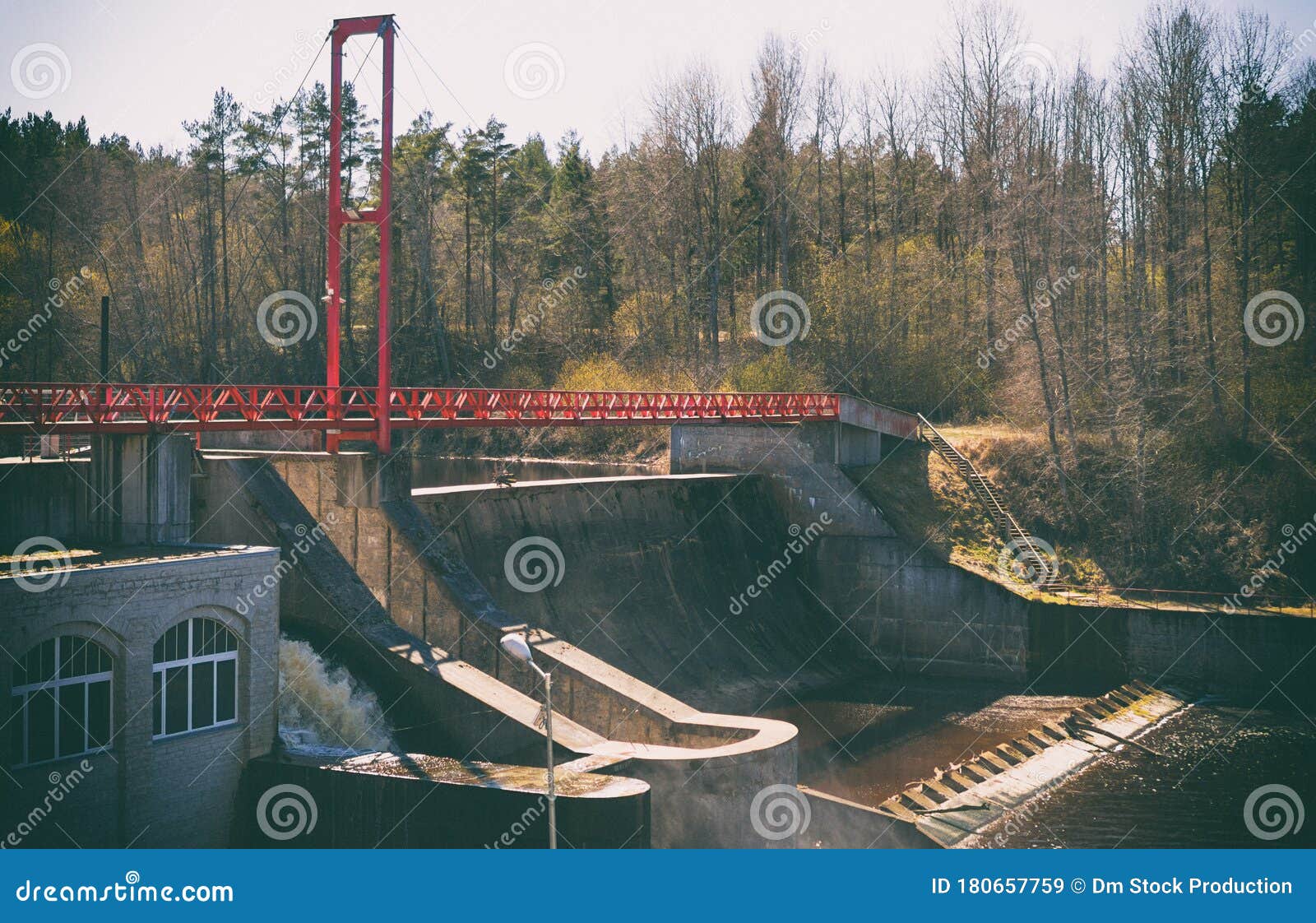 Small Hydroelectric Power Plant In The River, France. Operating Since