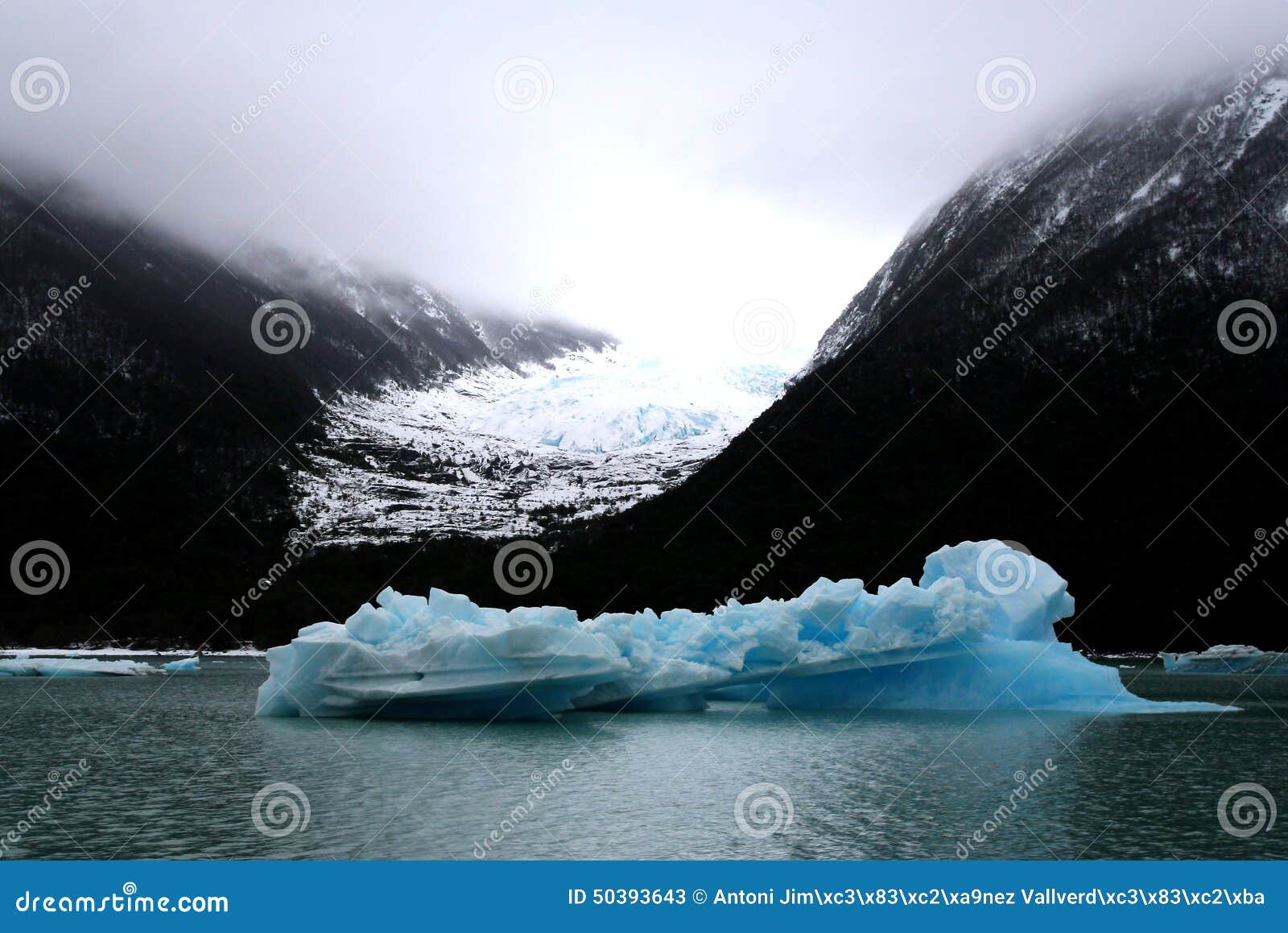 small iceberg in los glaciares national park, argentina
