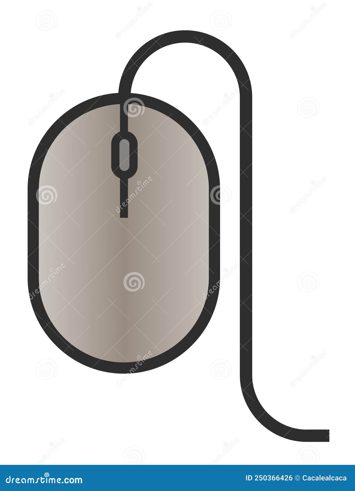 The Drawing of a Computer Mouse, an Input Device that is Used with a
