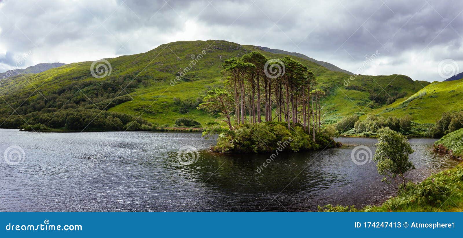 small island on loch eilt - place where was dumbledore`s grave in the harry potter movie, located near glenfinnan viaduct