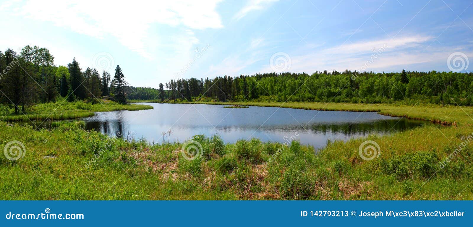 small lake / pond in whiteshell provincialpark in canada / manitoba