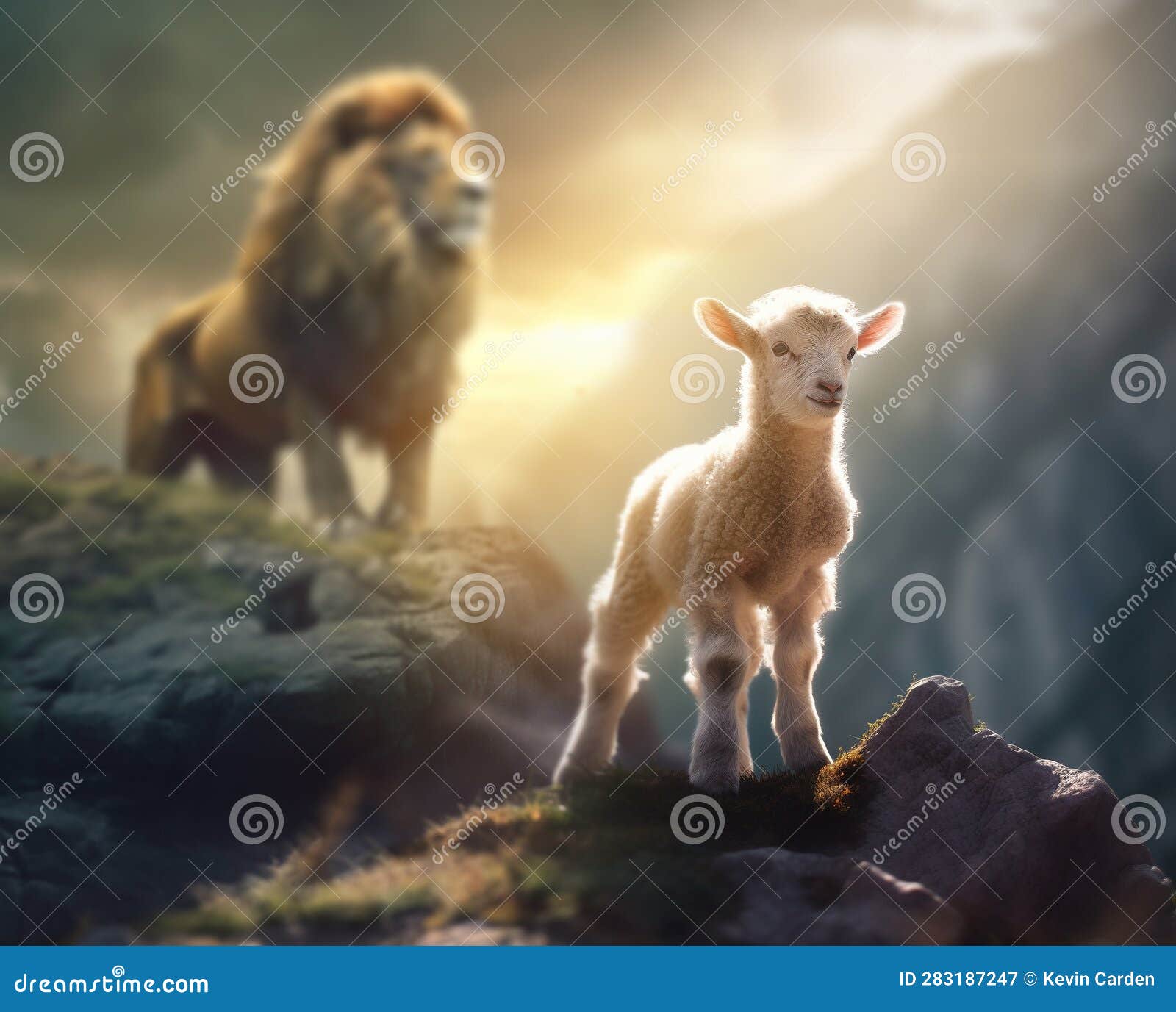 lamb is bold because lion is near