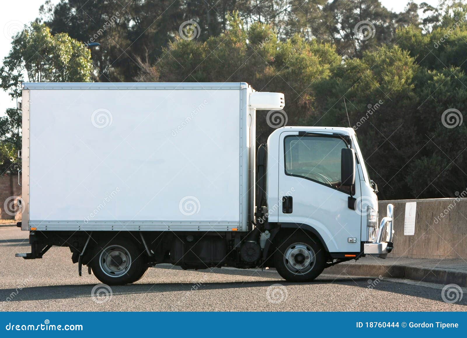  Small  Light Truck  With Refrigerated Container  Stock Photo 