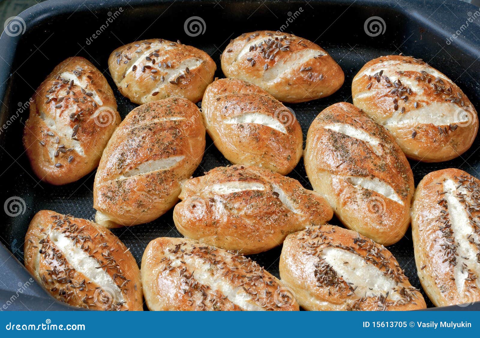 Small Loaves of Bread on Cookie Sheet Stock Image Image of chapped