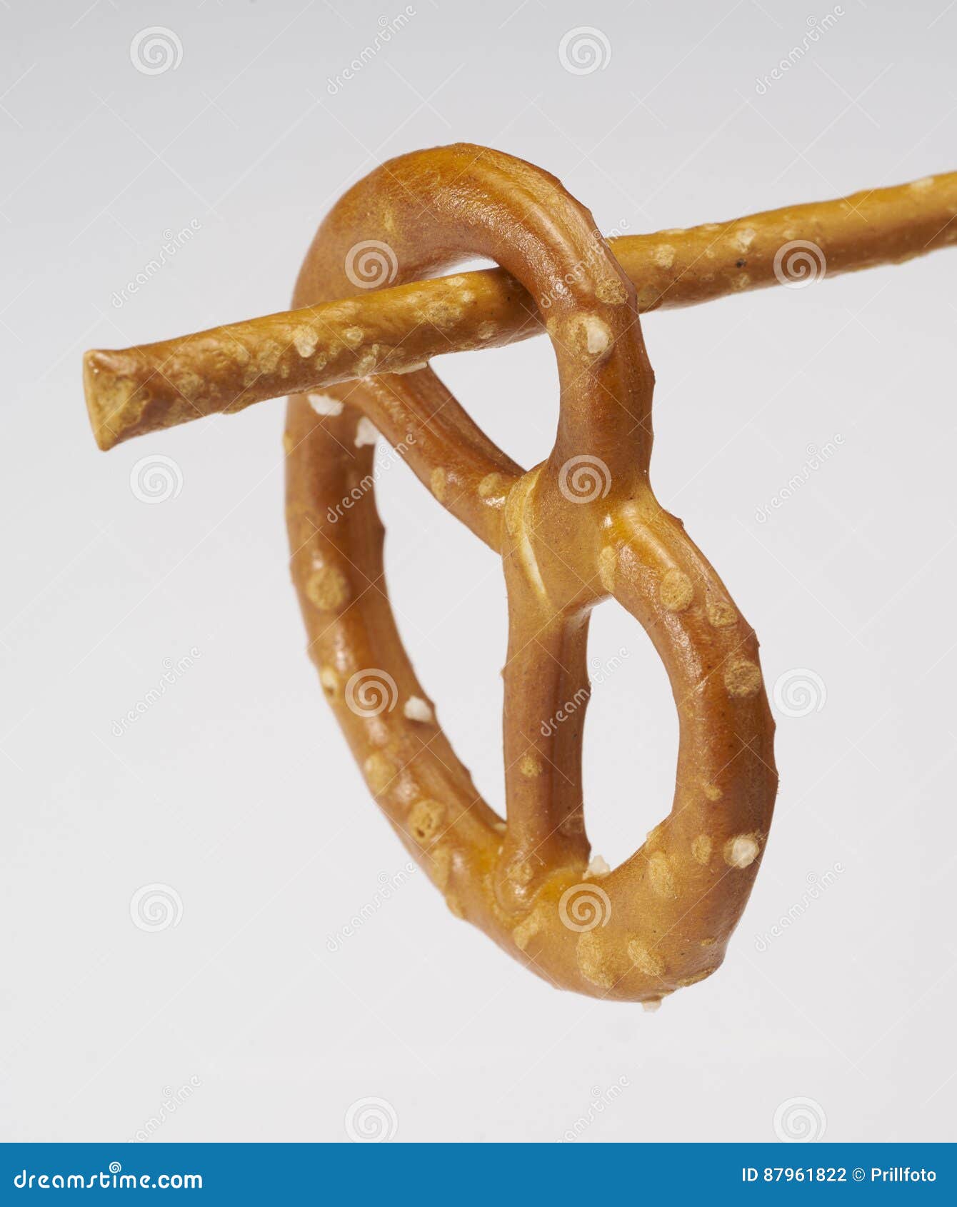 Small lye pretzel closeup stock photo. Image of salted 87961822